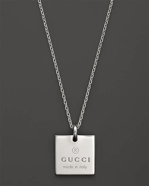 gucci square necklace|gucci silver cross necklace.